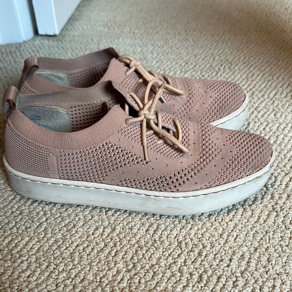 Women's Tan Knit Sneakers